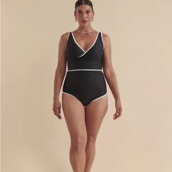 NWT sz 6 Baiia Coco One Shoulder High Waisted Bikini Reversible Swimsuit 3pc - Picture 3 of 12